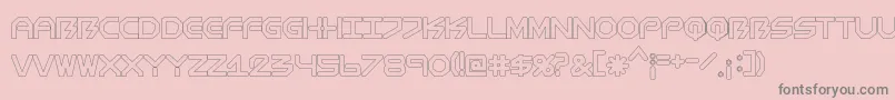 BiometricComichollow Font – Gray Fonts on Pink Background