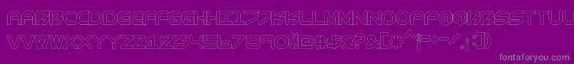 BiometricComichollow Font – Gray Fonts on Purple Background