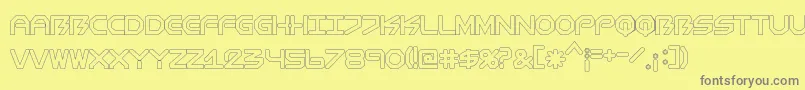 BiometricComichollow Font – Gray Fonts on Yellow Background