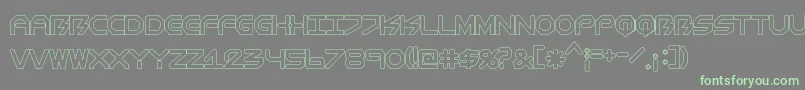 BiometricComichollow Font – Green Fonts on Gray Background