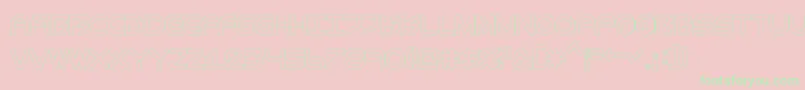 BiometricComichollow Font – Green Fonts on Pink Background