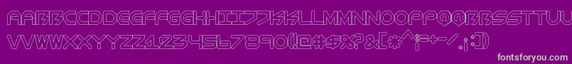 BiometricComichollow Font – Green Fonts on Purple Background