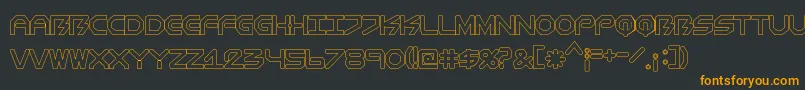 BiometricComichollow Font – Orange Fonts on Black Background