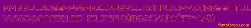 BiometricComichollow Font – Orange Fonts on Purple Background