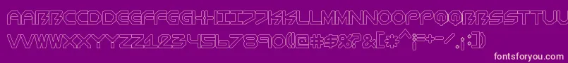 BiometricComichollow Font – Pink Fonts on Purple Background