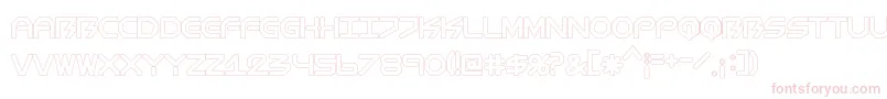 BiometricComichollow Font – Pink Fonts on White Background