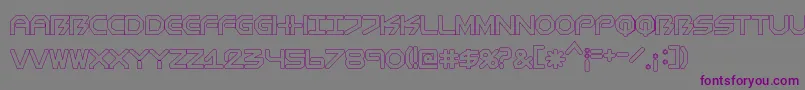 BiometricComichollow Font – Purple Fonts on Gray Background