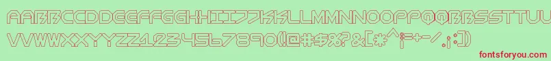 BiometricComichollow Font – Red Fonts on Green Background