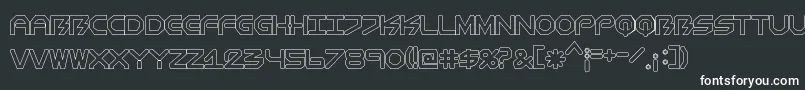 Шрифт BiometricComichollow – белые шрифты на чёрном фоне