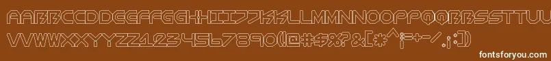 BiometricComichollow Font – White Fonts on Brown Background