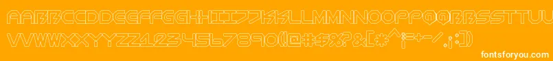 BiometricComichollow Font – White Fonts on Orange Background