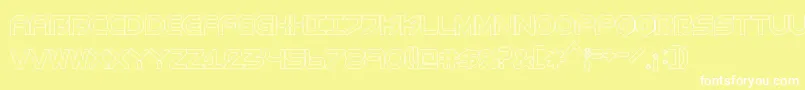 BiometricComichollow Font – White Fonts on Yellow Background