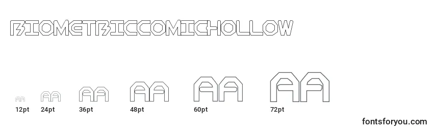 Размеры шрифта BiometricComichollow