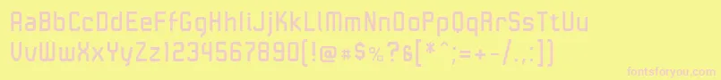 フォントLinotypeKaliberRegular – ピンクのフォント、黄色の背景