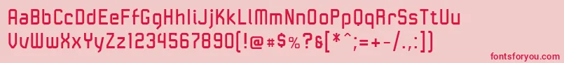 LinotypeKaliberRegular Font – Red Fonts on Pink Background