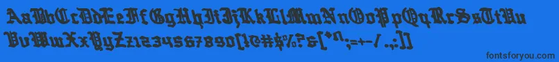 Questknightl Font – Black Fonts on Blue Background