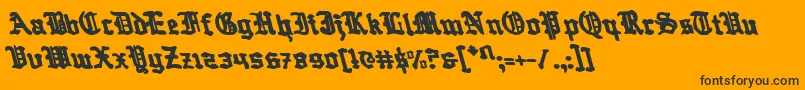 Questknightl Font – Black Fonts on Orange Background