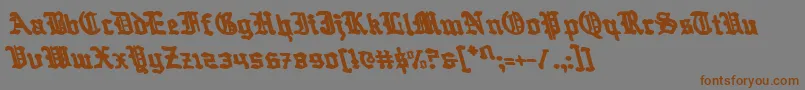 Шрифт Questknightl – коричневые шрифты на сером фоне