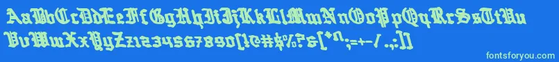 Questknightl Font – Green Fonts on Blue Background