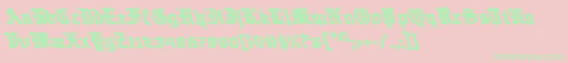 Questknightl Font – Green Fonts on Pink Background