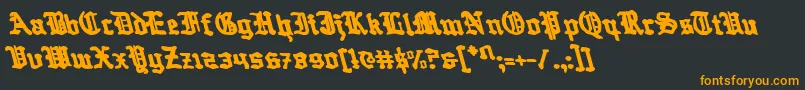 Questknightl Font – Orange Fonts on Black Background