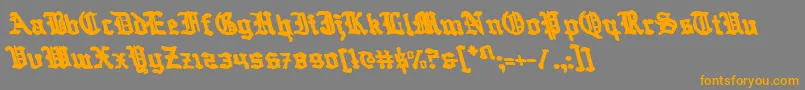 Questknightl Font – Orange Fonts on Gray Background