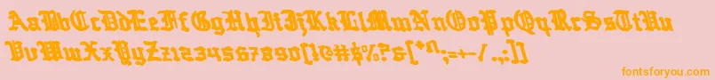 Questknightl Font – Orange Fonts on Pink Background