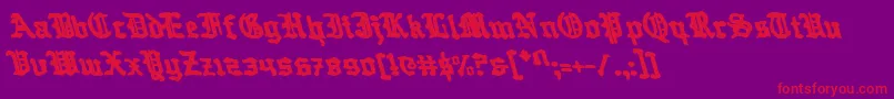 Questknightl Font – Red Fonts on Purple Background