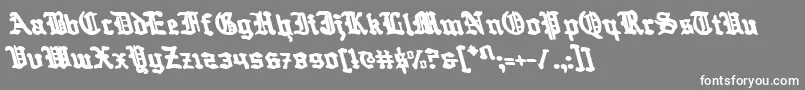 フォントQuestknightl – 灰色の背景に白い文字