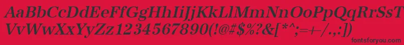 UrwantiquatmednarOblique Font – Black Fonts on Red Background