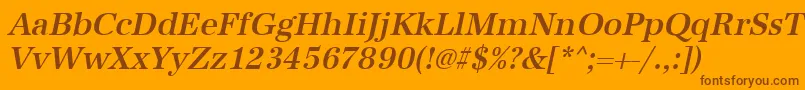 UrwantiquatmednarOblique Font – Brown Fonts on Orange Background
