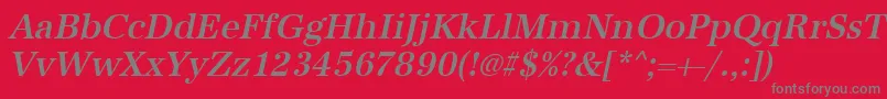 UrwantiquatmednarOblique Font – Gray Fonts on Red Background