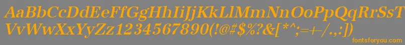UrwantiquatmednarOblique Font – Orange Fonts on Gray Background