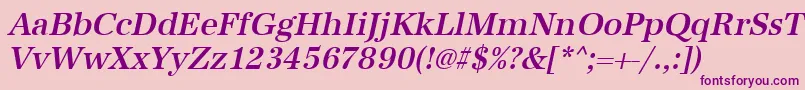 UrwantiquatmednarOblique Font – Purple Fonts on Pink Background