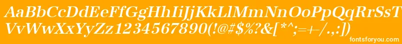 UrwantiquatmednarOblique Font – White Fonts on Orange Background