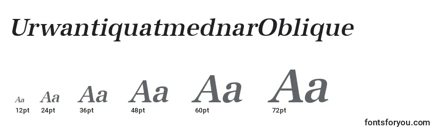 Размеры шрифта UrwantiquatmednarOblique