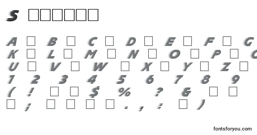 Czcionka Slipstr – alfabet, cyfry, specjalne znaki