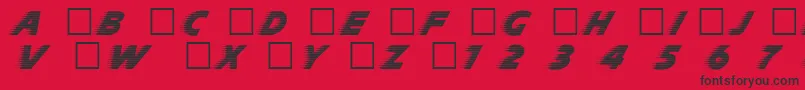 フォントSlipstr – 赤い背景に黒い文字