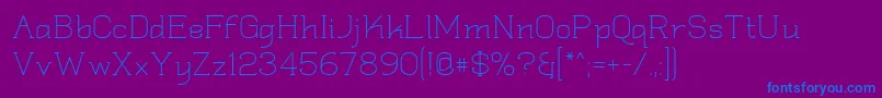 Quadlate Font – Blue Fonts on Purple Background