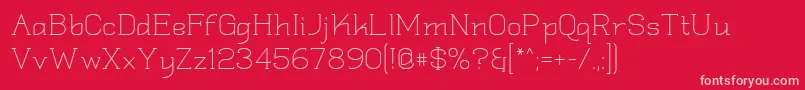 Quadlate Font – Pink Fonts on Red Background