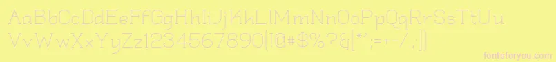 Quadlate Font – Pink Fonts on Yellow Background