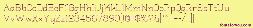Шрифт Quadlate – фиолетовые шрифты на жёлтом фоне