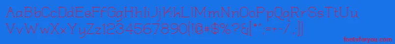 Fonte Quadlate – fontes vermelhas em um fundo azul