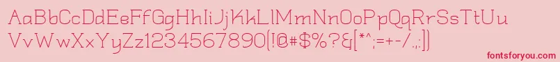 Quadlate Font – Red Fonts on Pink Background