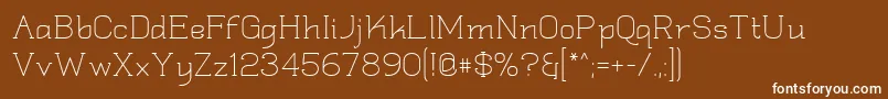 Шрифт Quadlate – белые шрифты на коричневом фоне