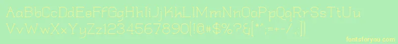 Quadlate Font – Yellow Fonts on Green Background