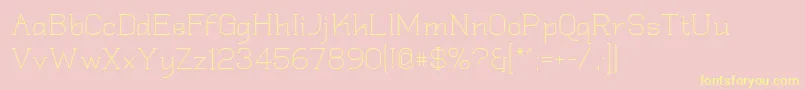 Quadlate Font – Yellow Fonts on Pink Background