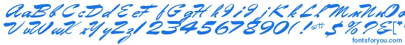 fuente Gilberttext61Bold – Fuentes Azules Sobre Fondo Blanco