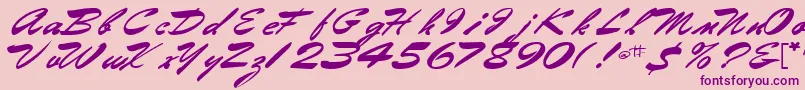 Gilberttext61Bold Font – Purple Fonts on Pink Background