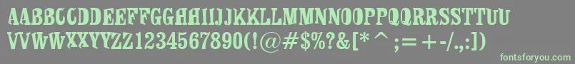 Shirt Font – Green Fonts on Gray Background